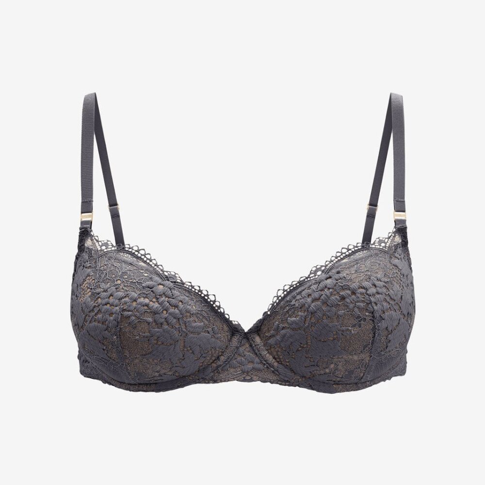 ThirdLove All Day Lace T-Shirt Bra Size 44Echarcoal / 44E